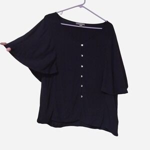 Peace & pearls button up blouse‎ Large